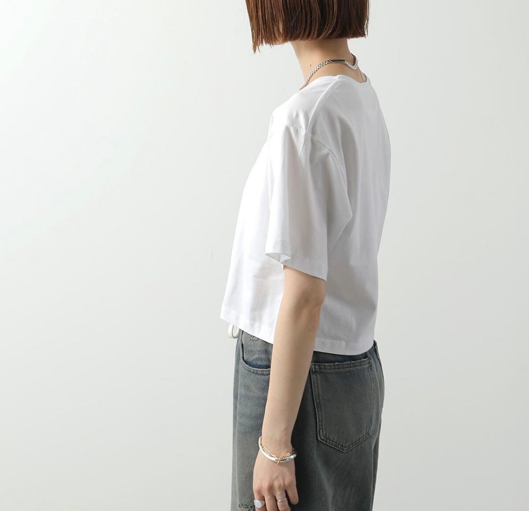 MM6 キッズ14Y クロップドTシャツ ホワイト