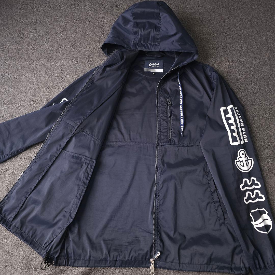 ムータマリンゴルフ ロゴ 多数 ナイロンフーディーブルゾンジャケット L