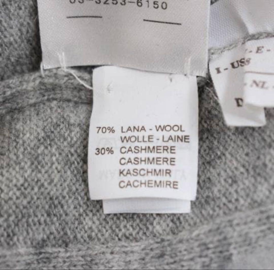 ◇BRUNELLO CUCINELLI グレー 薄手ハーフジップニット カシミヤ