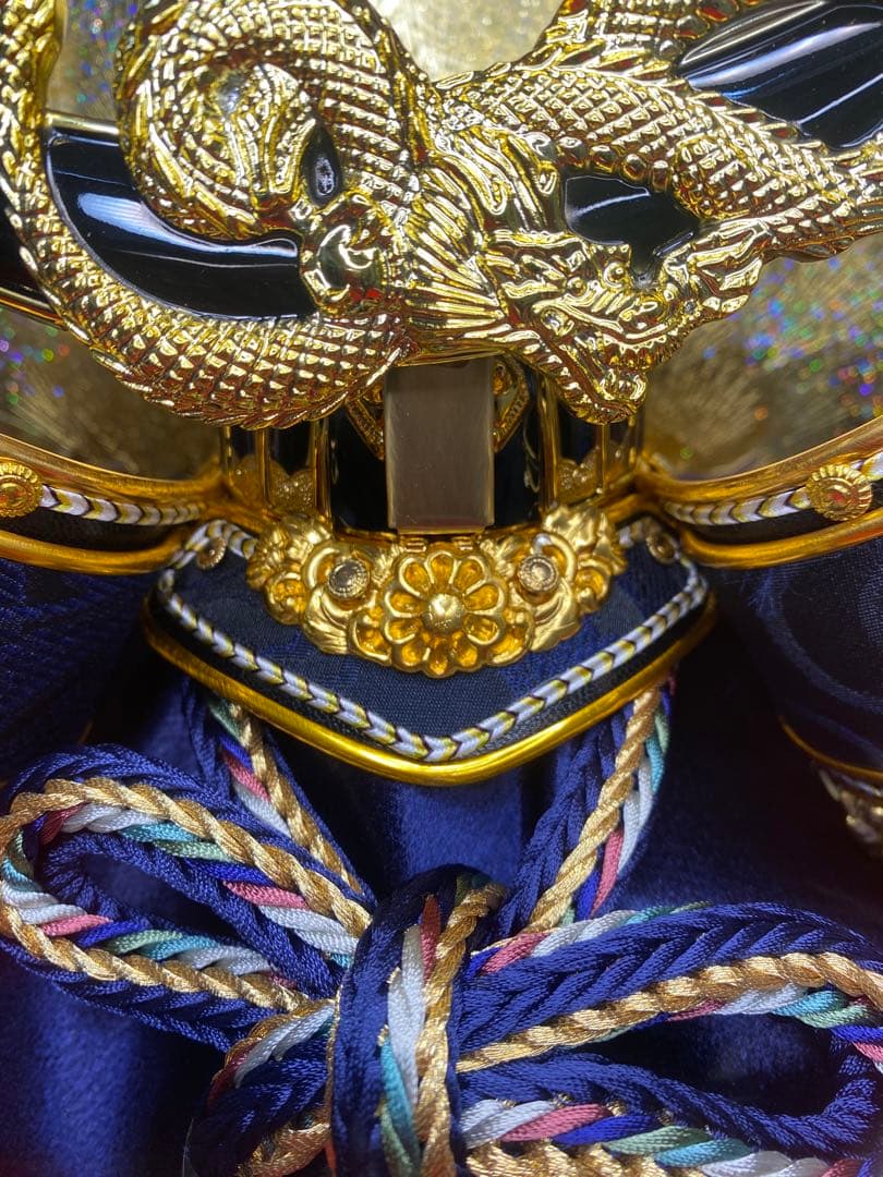 伊達政宗　東京久月　五月人形　家紋付き兜飾り　六角アクリルケース入