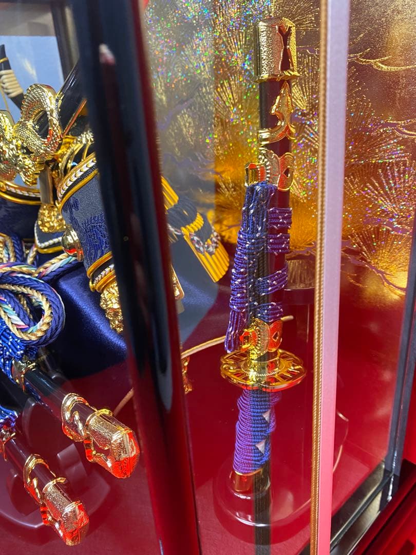 伊達政宗　東京久月　五月人形　家紋付き兜飾り　六角アクリルケース入