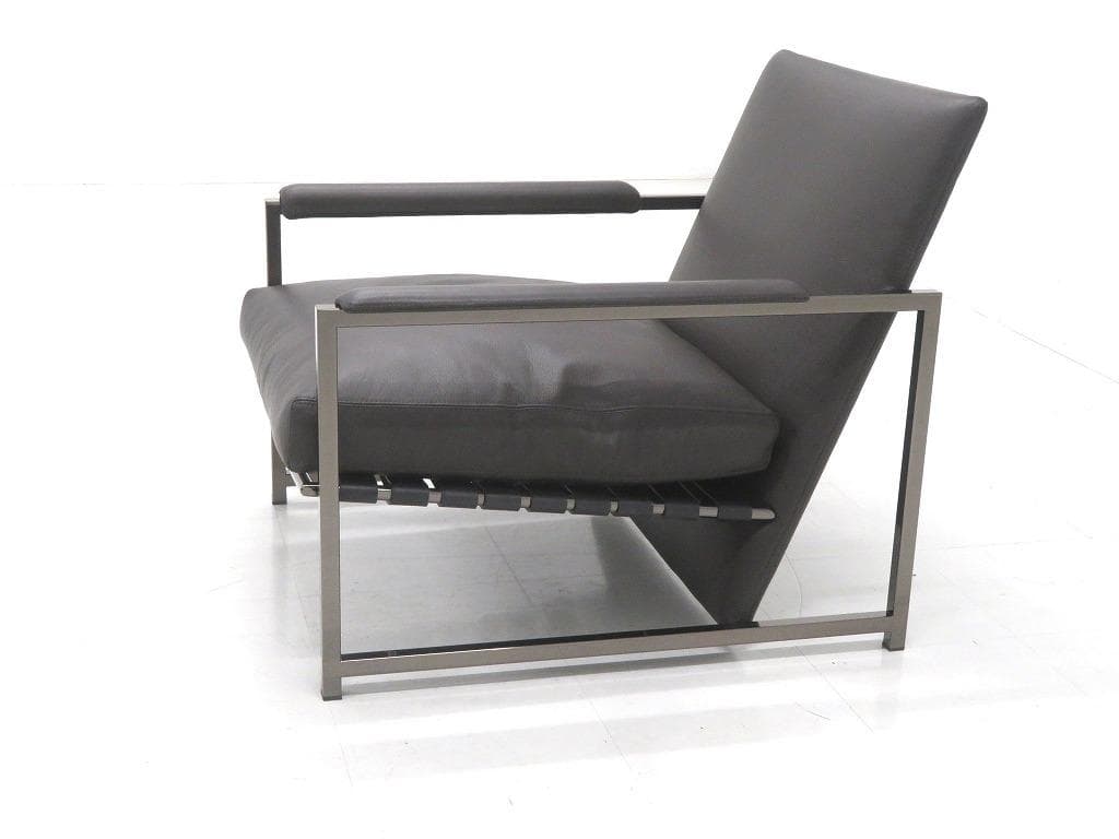 展示品　ミノッティ　総本革　レザー　ラウンジチェア　ソファ　モダン　高級