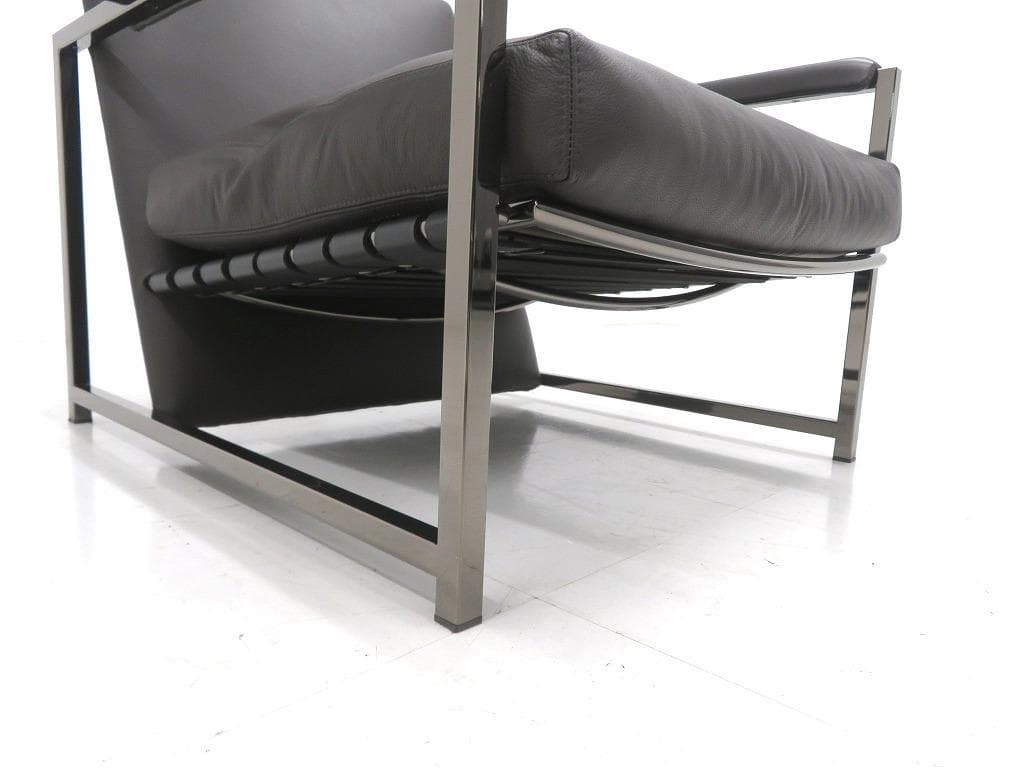 展示品　ミノッティ　総本革　レザー　ラウンジチェア　ソファ　モダン　高級