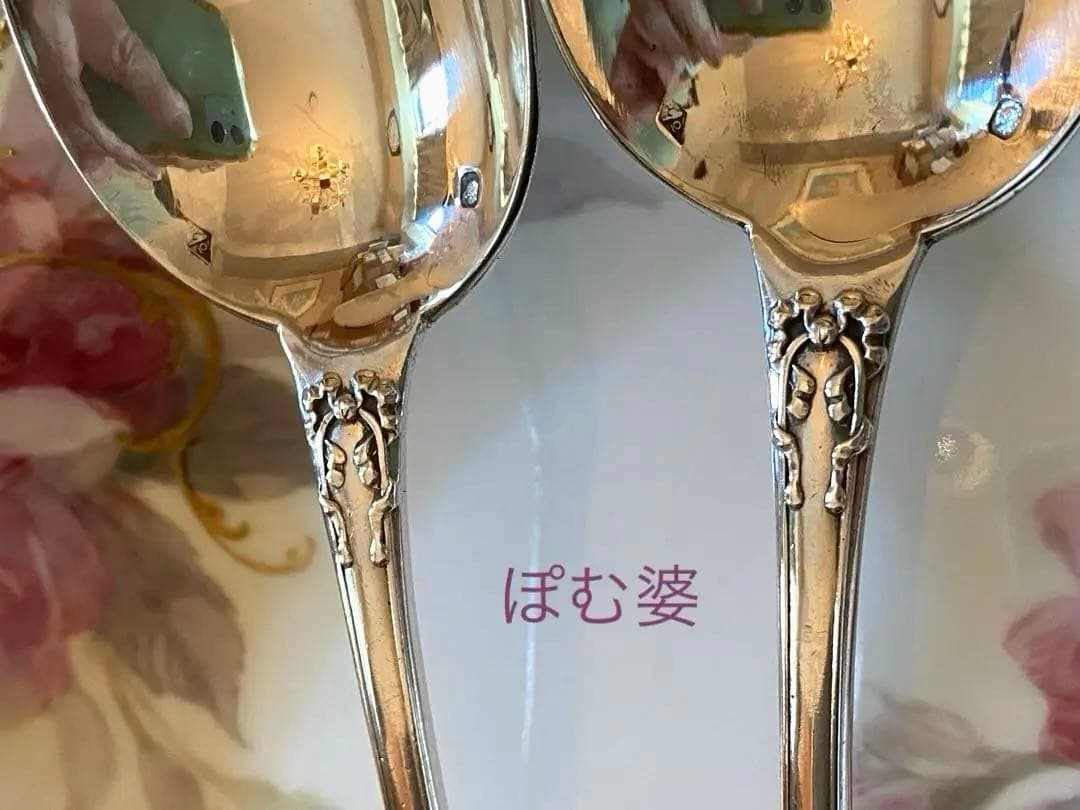 【フランス／カルディヤック】純銀／デザート用３本セット「リュバン」