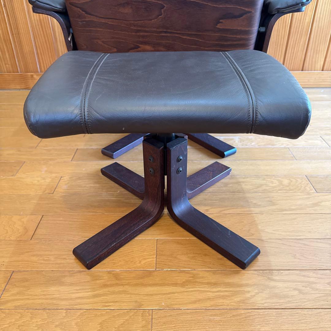 デンマーク KEBE/ケベ リクライニングチェア プライウッド ビンテージ