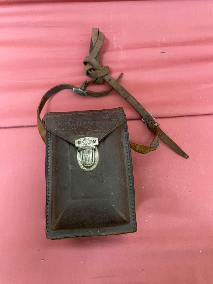 未動確品 昭和レトロRolleicordローライコード二眼レフカメラ革カバー付き