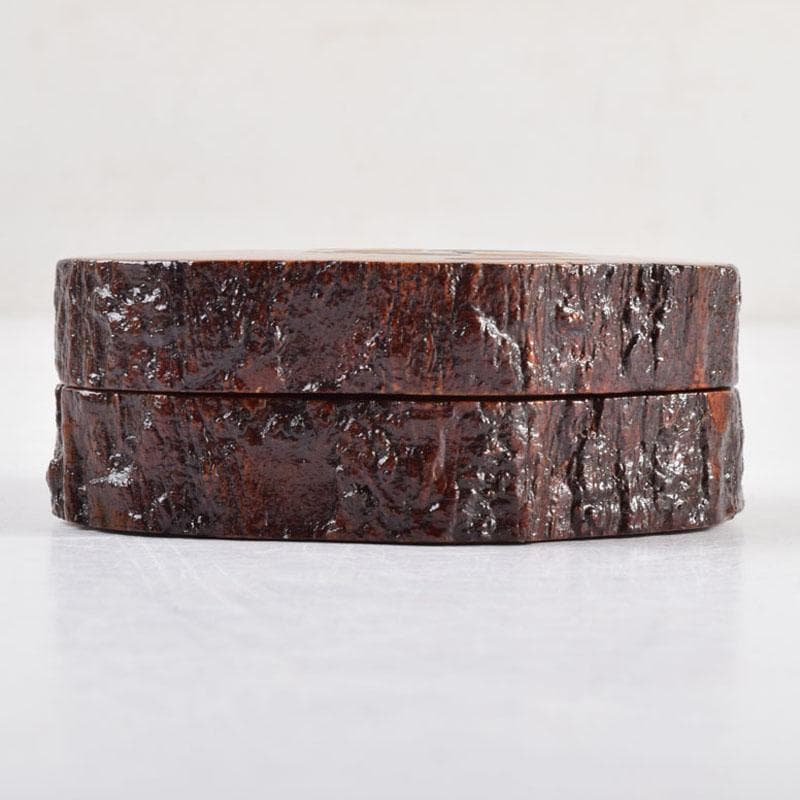 茶道具　正博作　露草蒔絵　蔦香合　共布共箱　V　8968