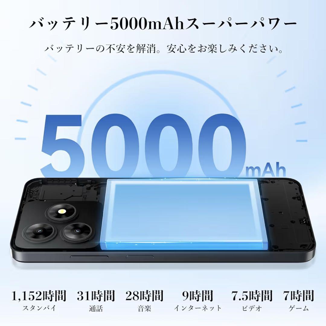 未使用品☆Android15 18GB+256GB 6.56インチ 8コアCPU