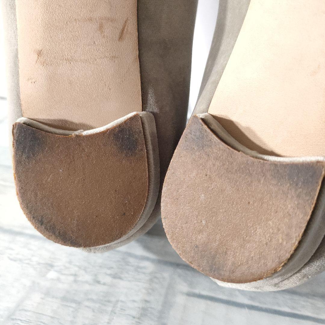 保存袋付き✨マノロブラニク　ハンギシ　ベロア　グレー×シルバー　39