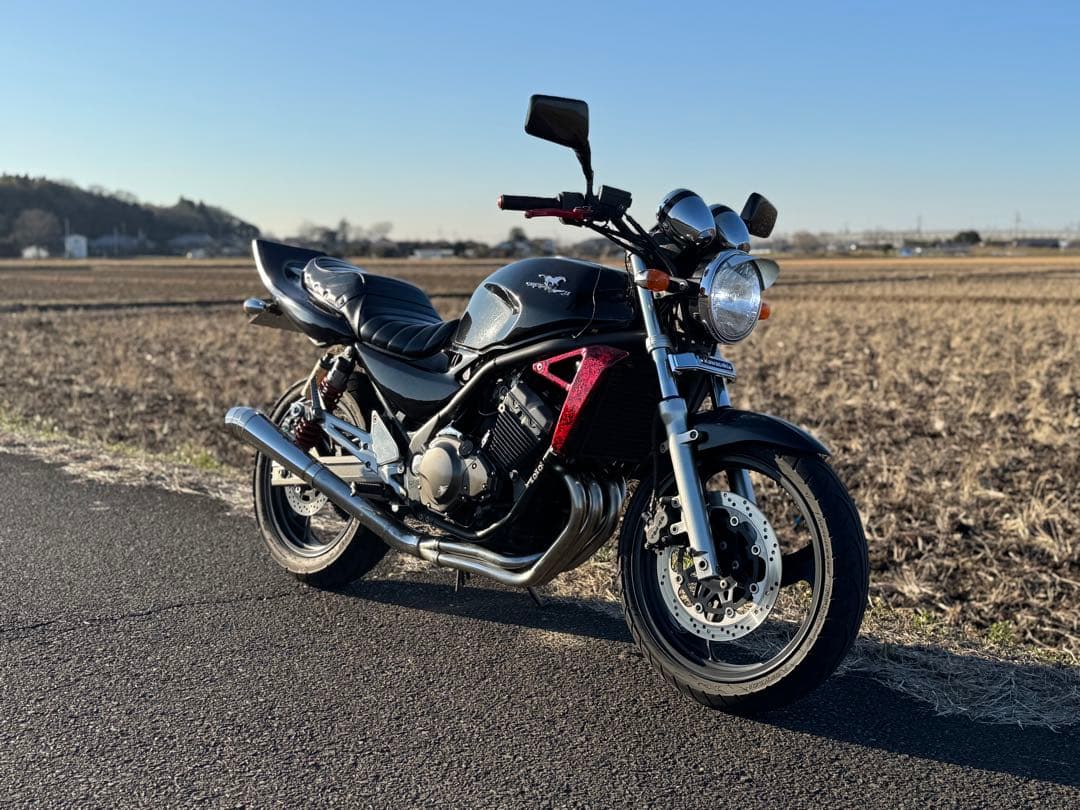 kawasaki バリオス2 フルエキマフラー 純正エキパイ＆汎用コニカルGP管