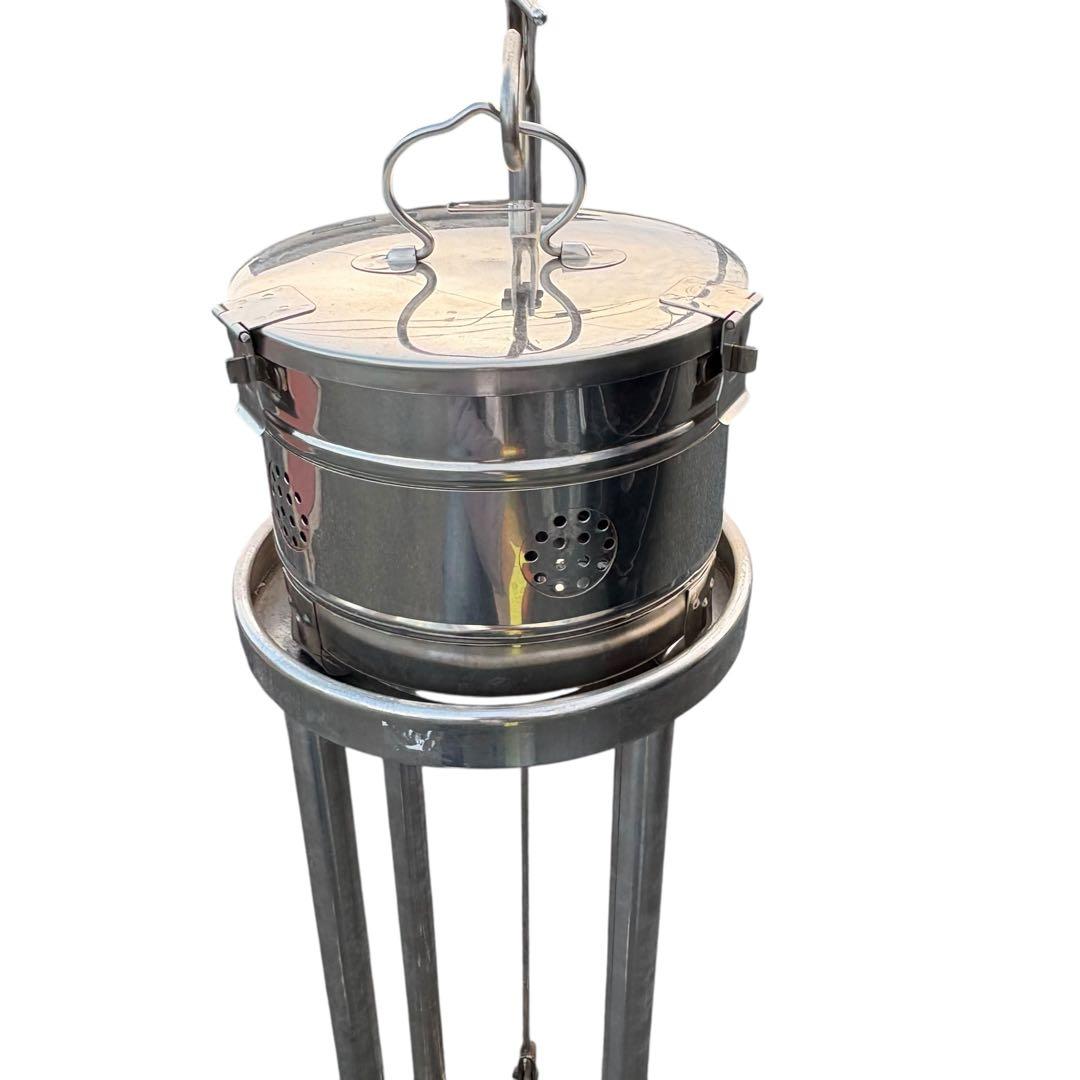 医療用カストスタンド　丸型カスト　ダストボックス　ヴィンテージ　レトロ