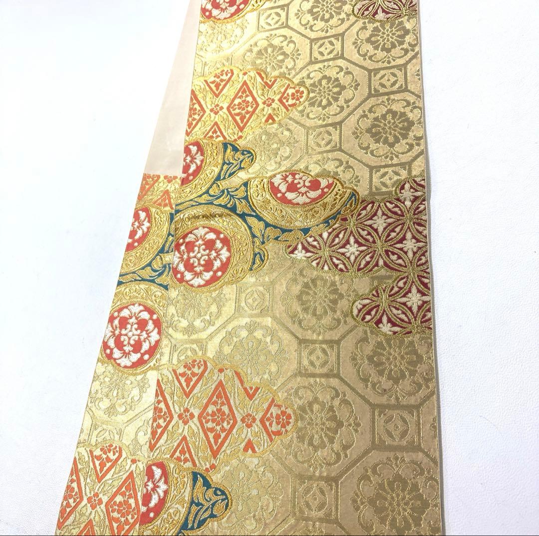 専用帯4727 ●川島織物謹製 高級 正絹 六通 袋帯 七宝