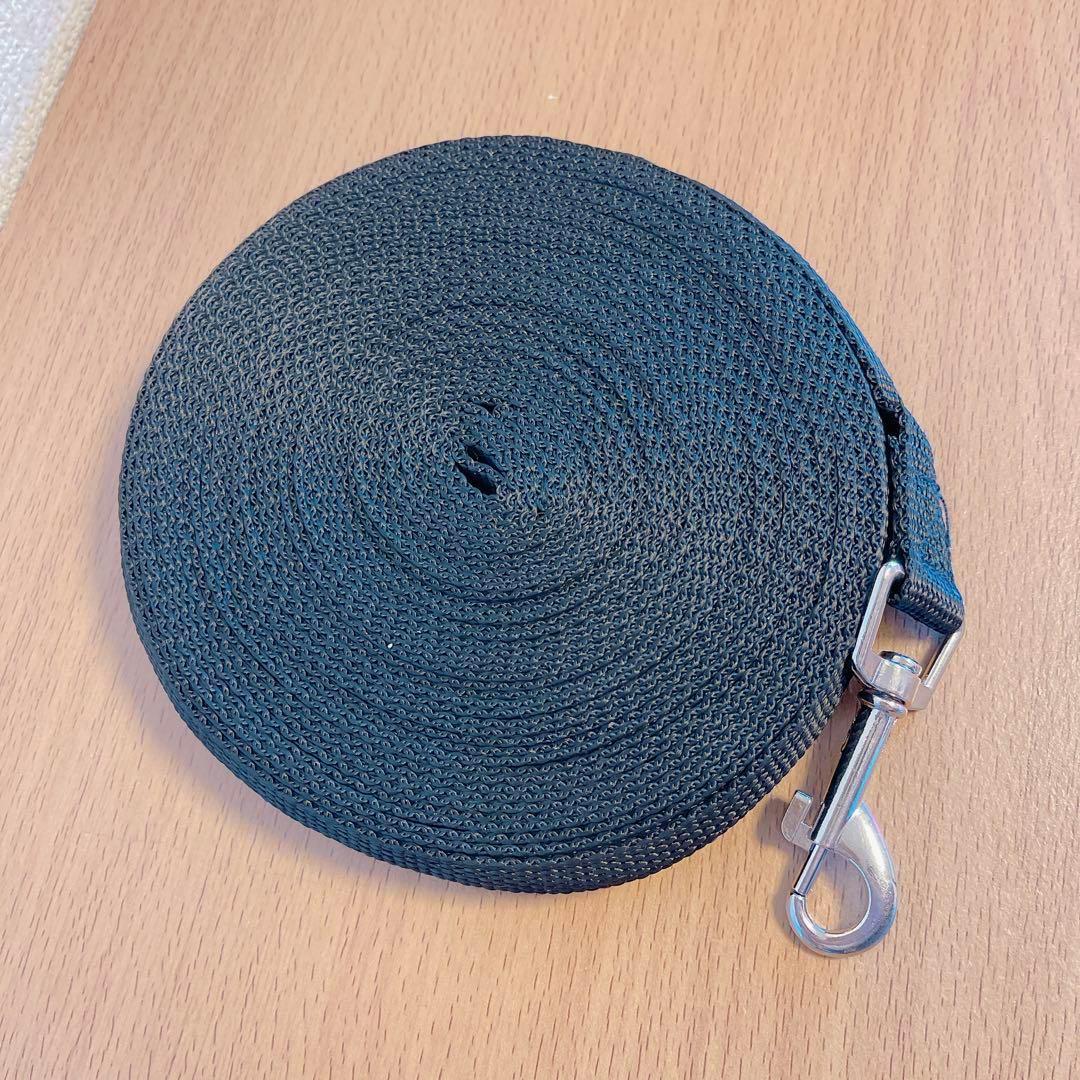 犬用リード ポリエステル ペットの鎖 犬のアクセサリー(Black, 12M)