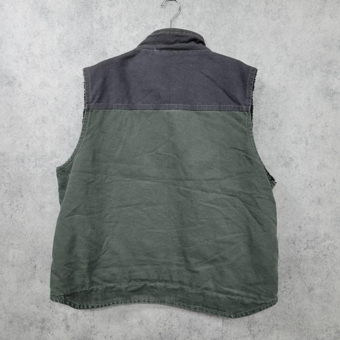 古着 90s メキシコ製 カーハート ダックジャケット ベスト カーキ XL