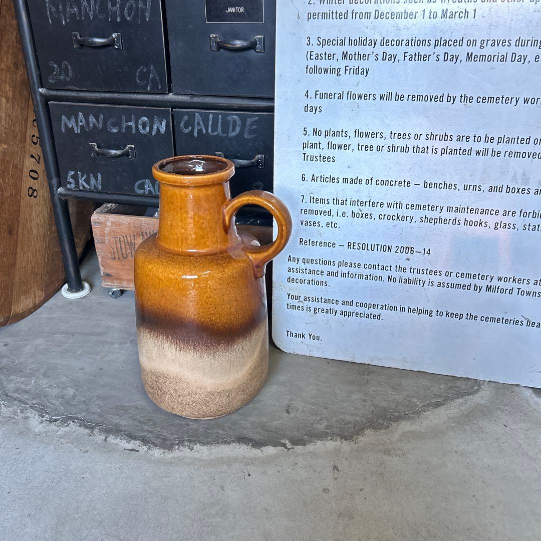 西ドイツ製 ヴィンテージ 陶器 シューリッヒ ファットラヴァ 花瓶 花器 鉢