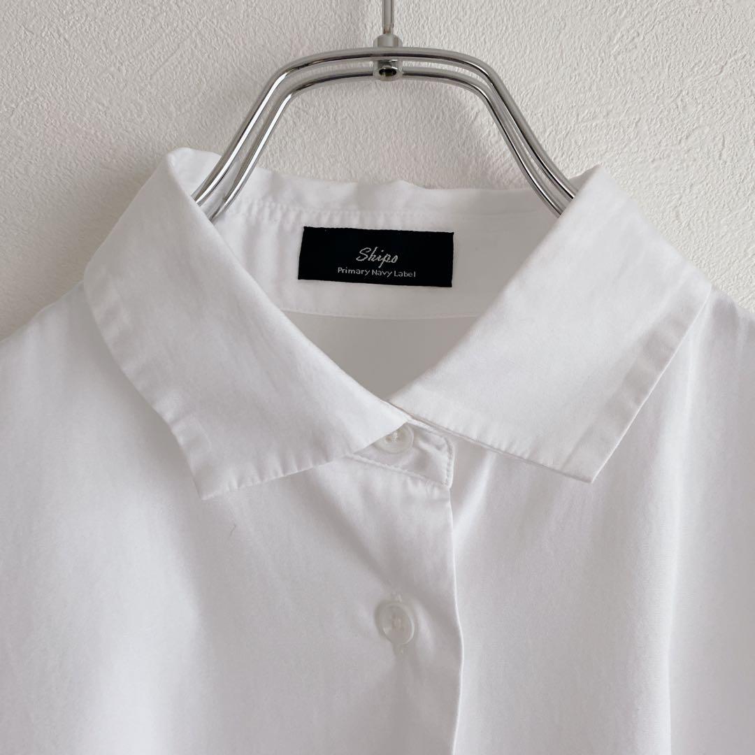 新品SHIPS Primary Navy Labelコットンビッグワイズシャツ