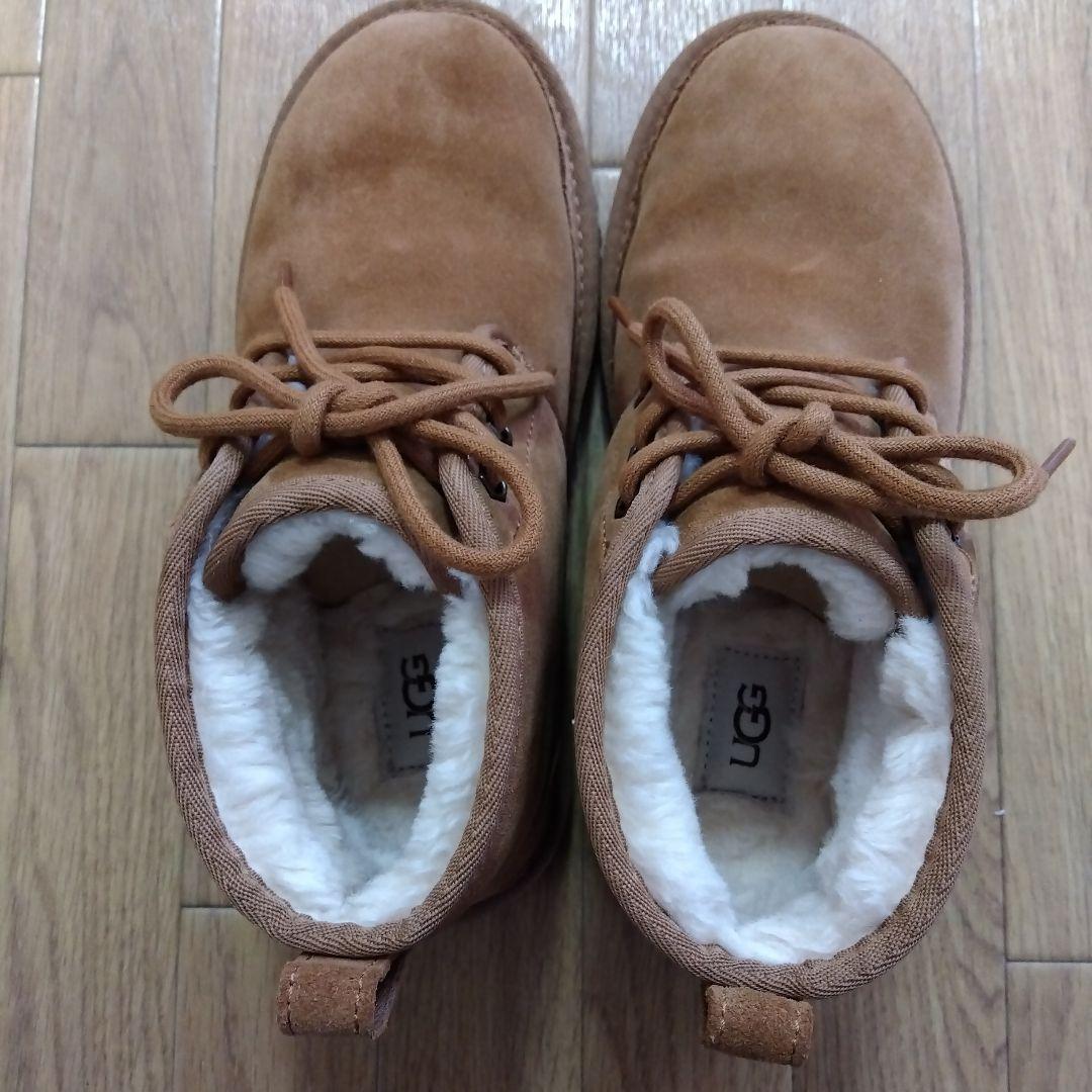 UGG NEUMEL ムートンブーツ ショート 編み上げ23.0cm 6 箱付き