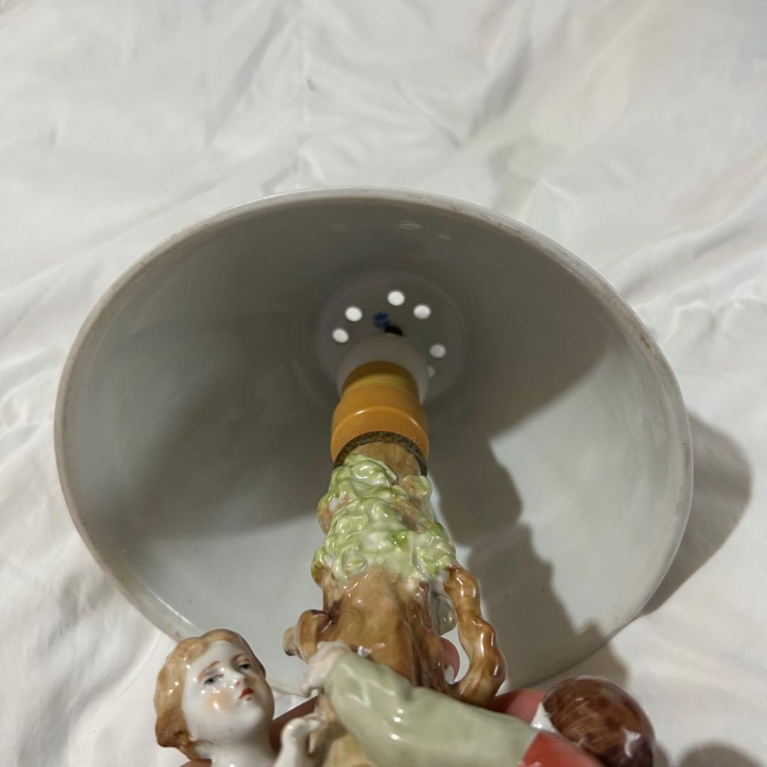 MADE in GDR フォン・シアーホルツ 色絵人物 スタンドライト ランプ