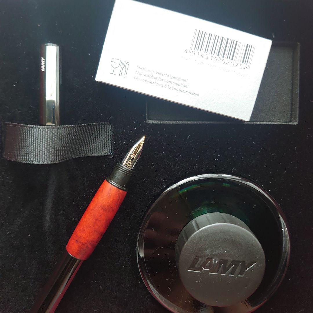 LAMY 万年筆セット 赤 14金ペン先
