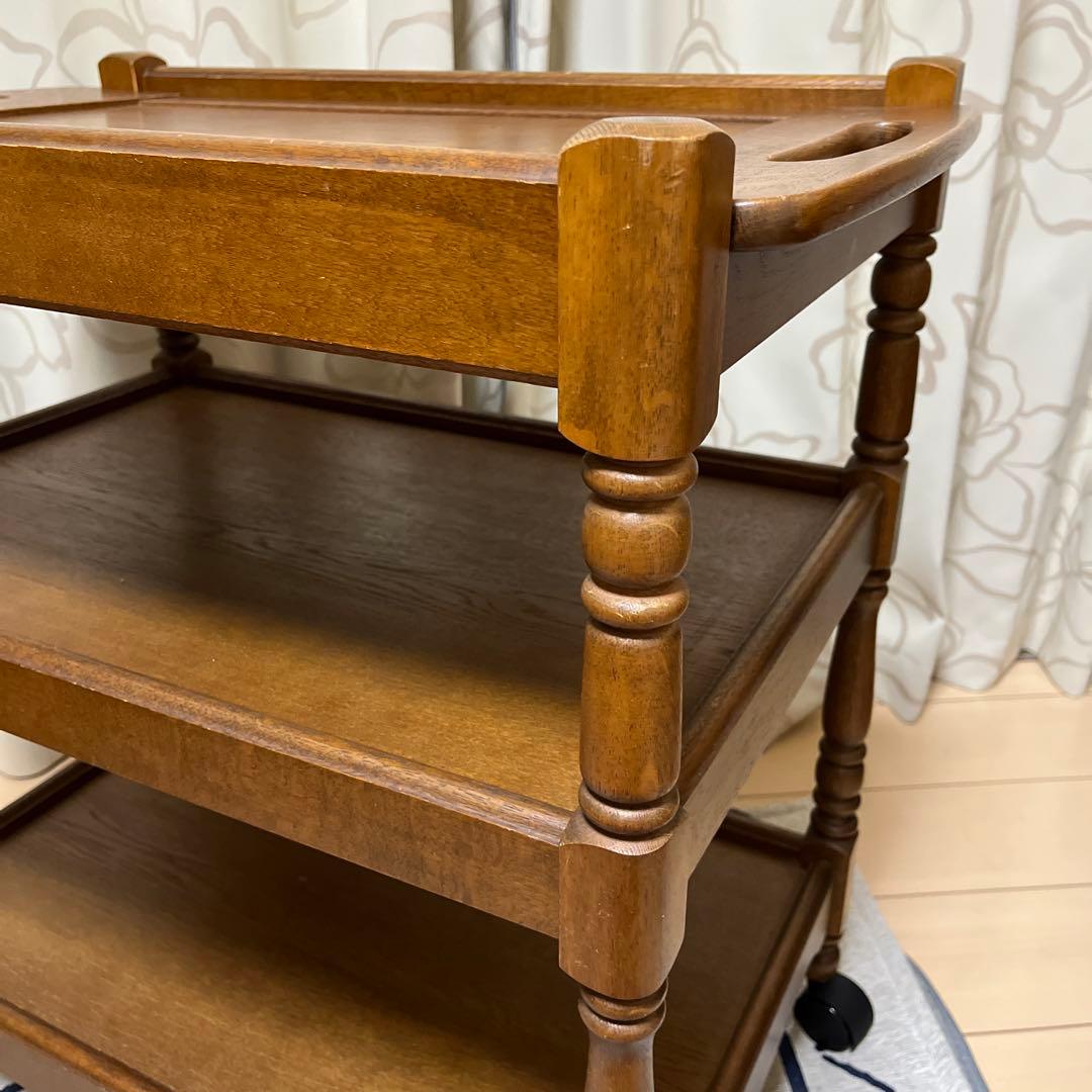 カリモク家具　キッチンワゴン　キャスター交換済