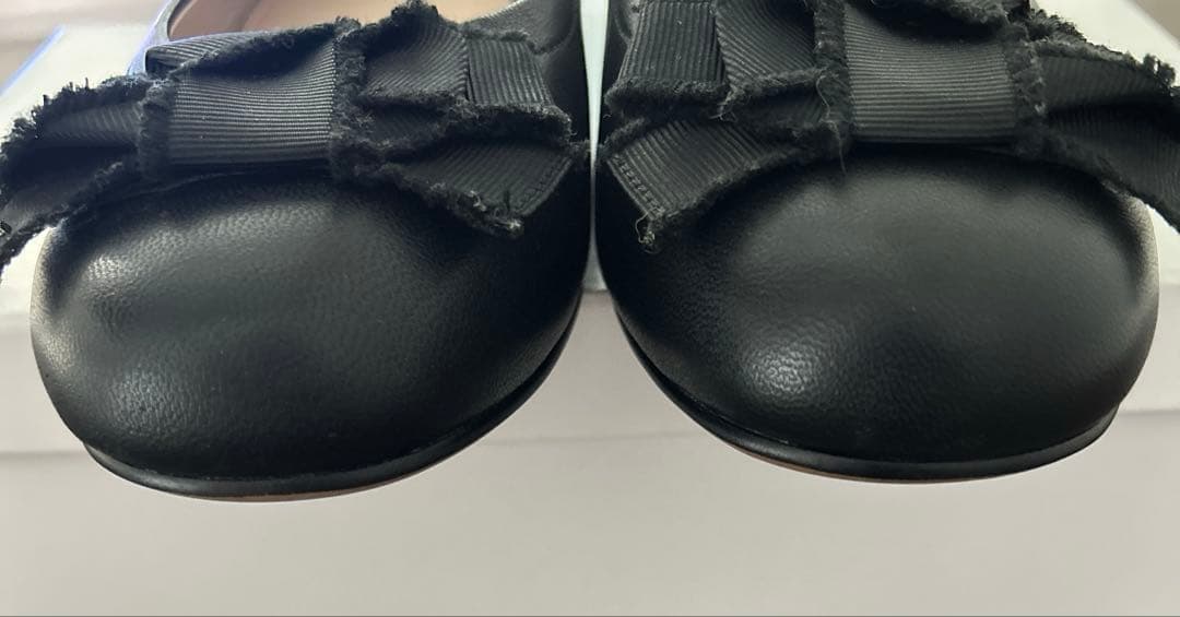 【LANVIN en Bleu】リボンモチーフバレエシューズ