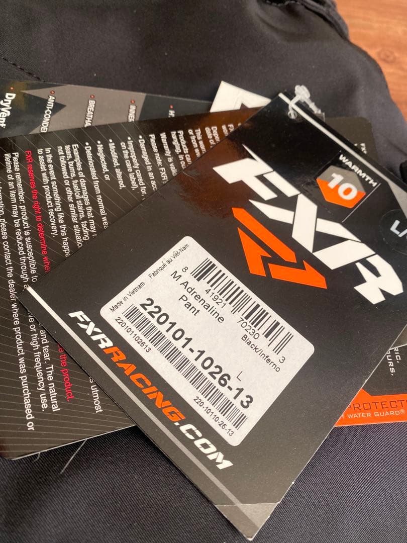 FXR TEAM FX&ANDRENALINE PANTスノーモービル上下