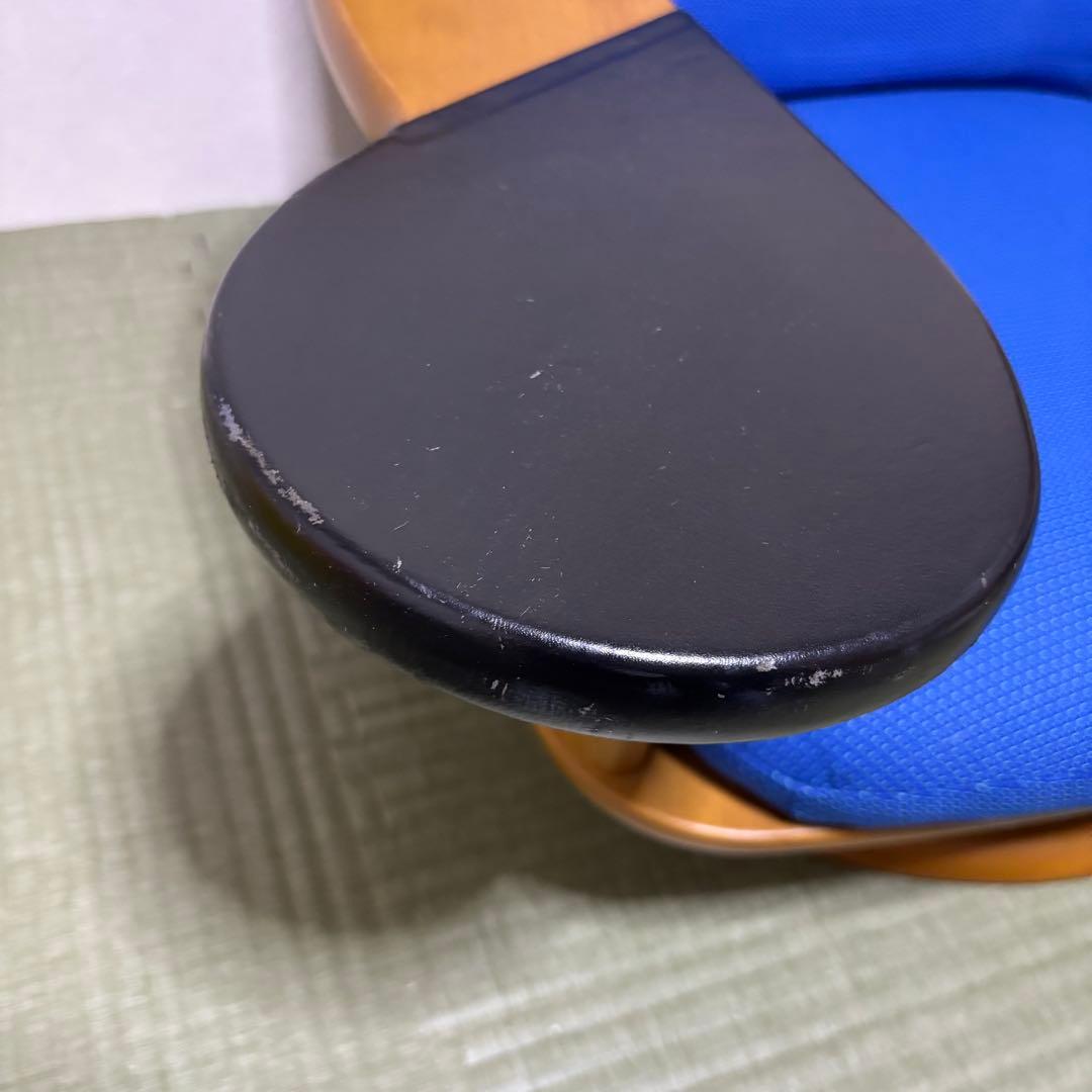 【極希少】karimoku カリモク 座椅子 回転 肘掛け付き ブルー