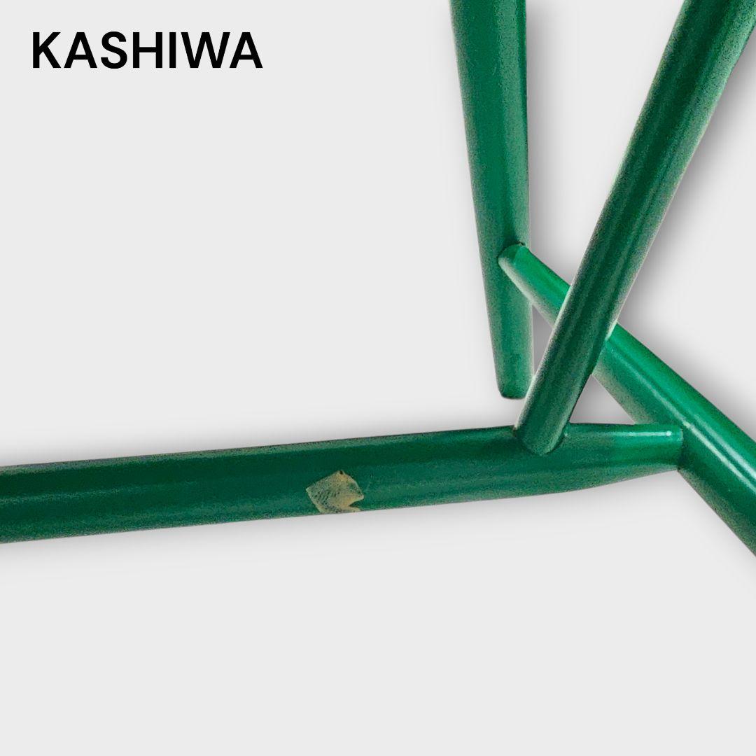 【希少品】柏木工 カシワ ダイニングチェア アームチェア グリーン ②