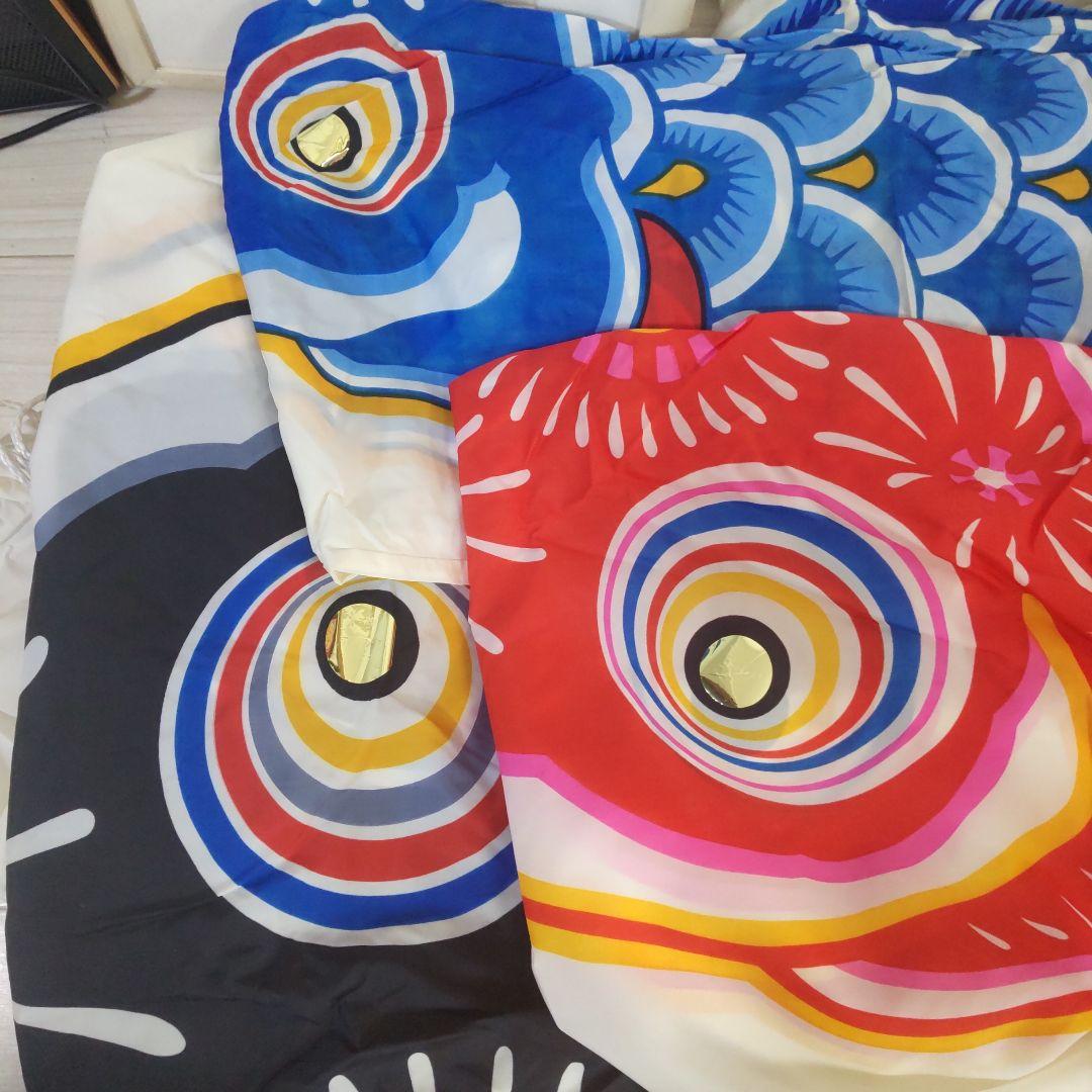 大幅値下げ 鯉のぼり 4メートル 筆頭3本＋吹き流しレトロ　ナイロン製東レ東旭印