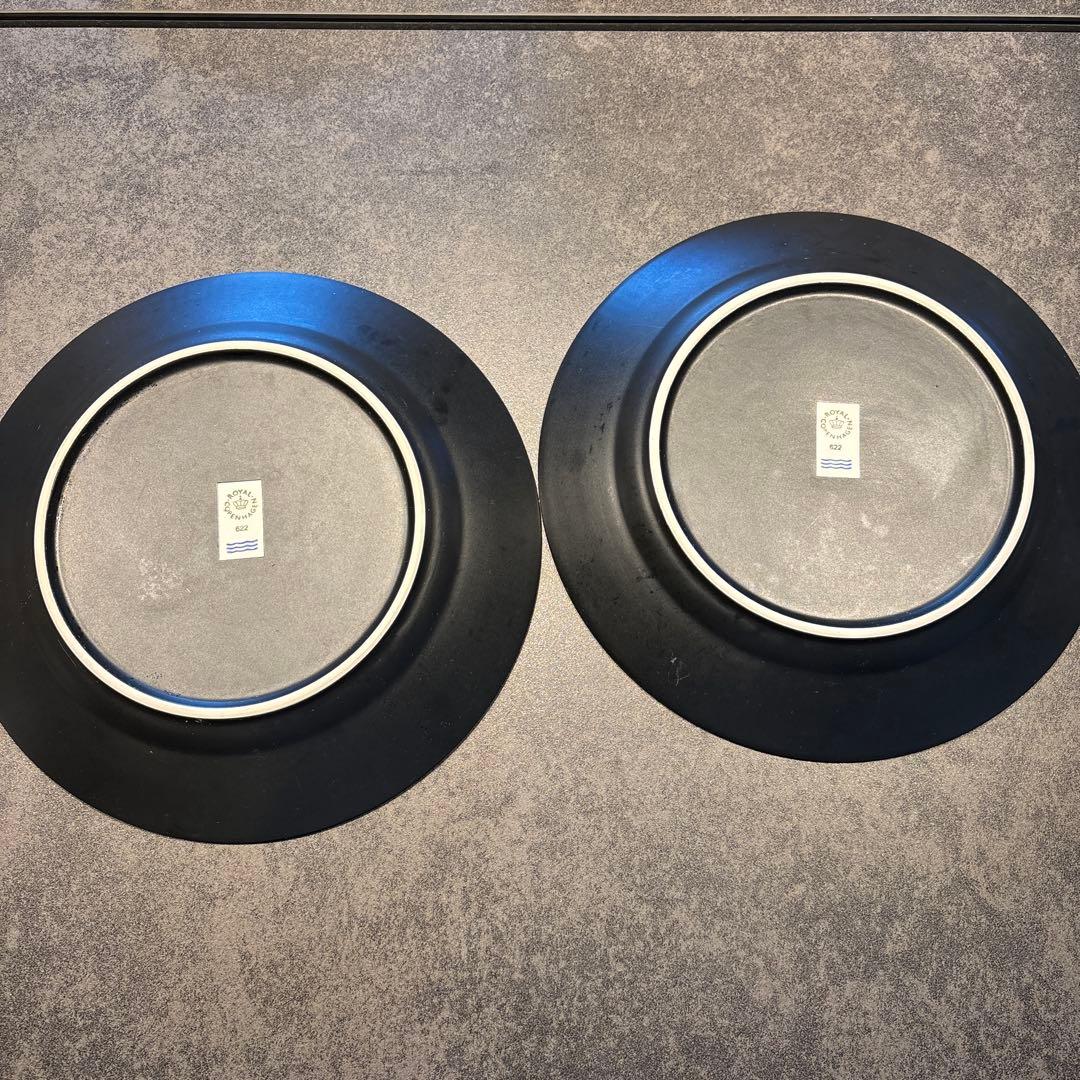 ロイヤルコペンハーゲン　ブラックフルーテッド　ディナープレート　27cm ２枚