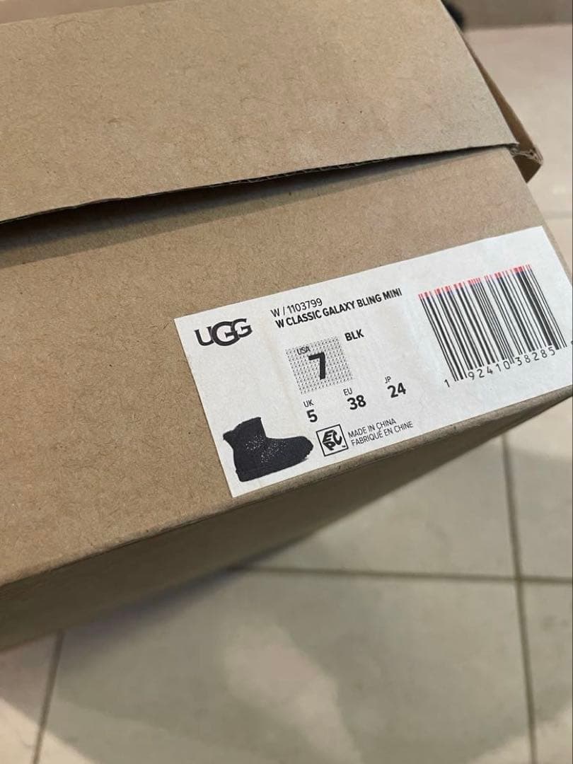 最終お値下げ UGG GALAXY BLING MINI ブラック 7 美品