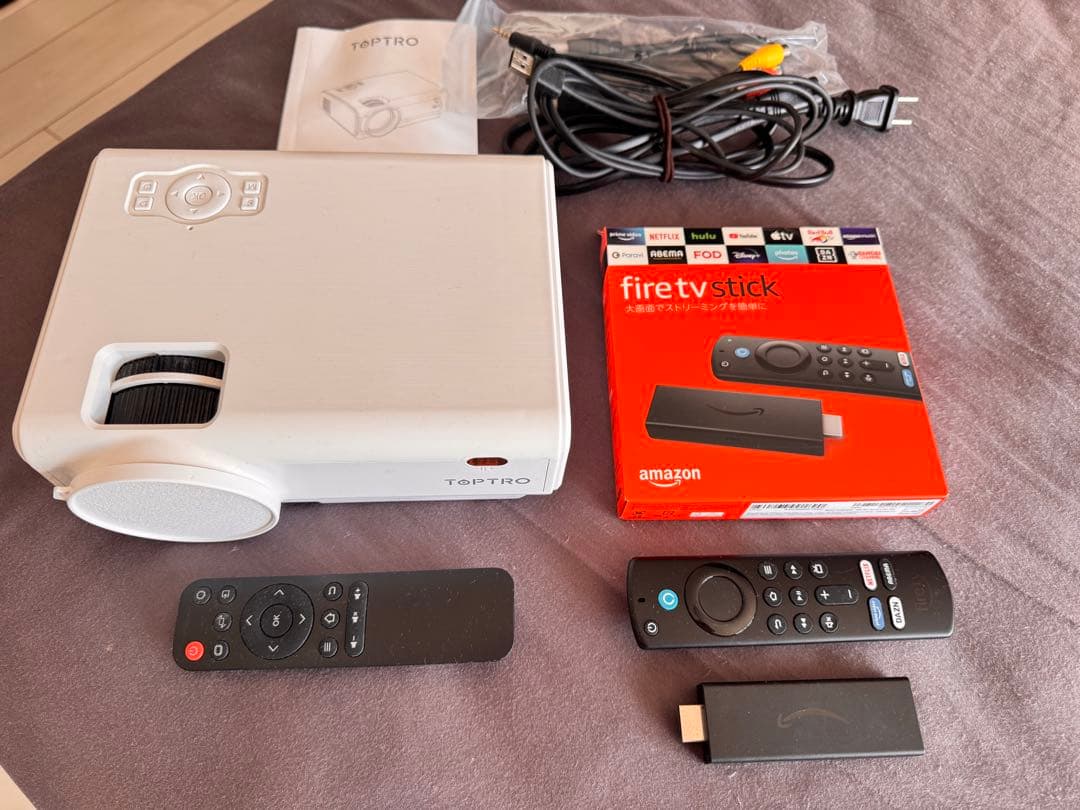 プロジェクター+ Amazon fire tv stick 4k