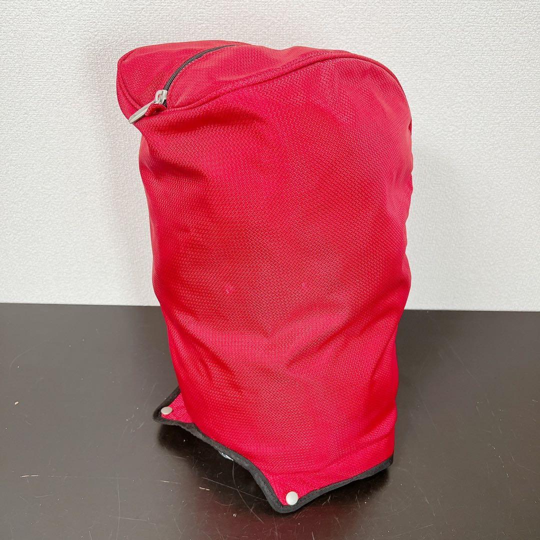 アディダス ゴルフ キャディバッグ 9型 6分割 レッド ブラック フードカバー