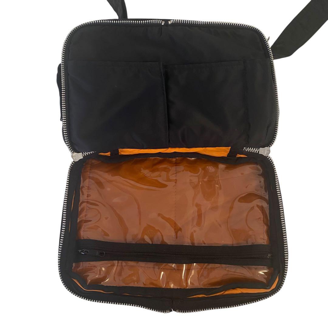 美品　ポーター　タンカー　ショルダーバッグ　ダブルジップ　ブラック　二層