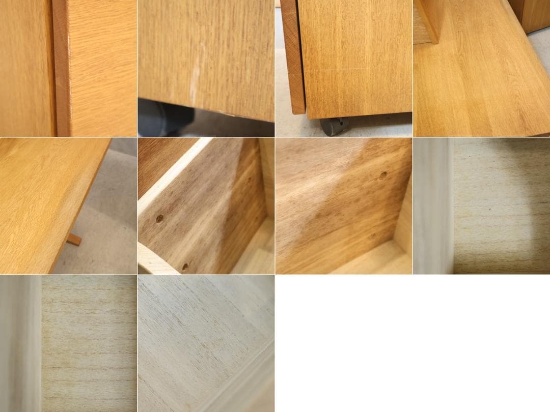 maruni マルニ フレンディ オーク材 学習机 デスク ワゴン付き PC机