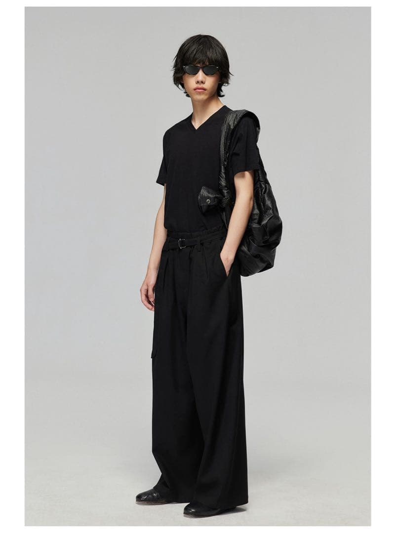 Simple Project プリーツ ショルダーバッグ 黒