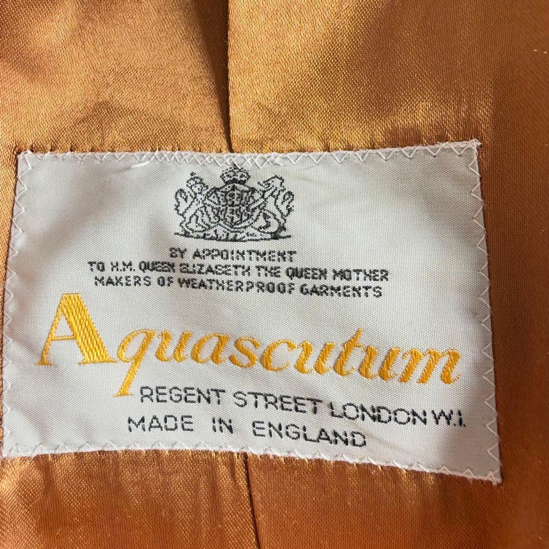 アクアスキュータム ピュアカシミヤ バルカラーコート 英国製 C751