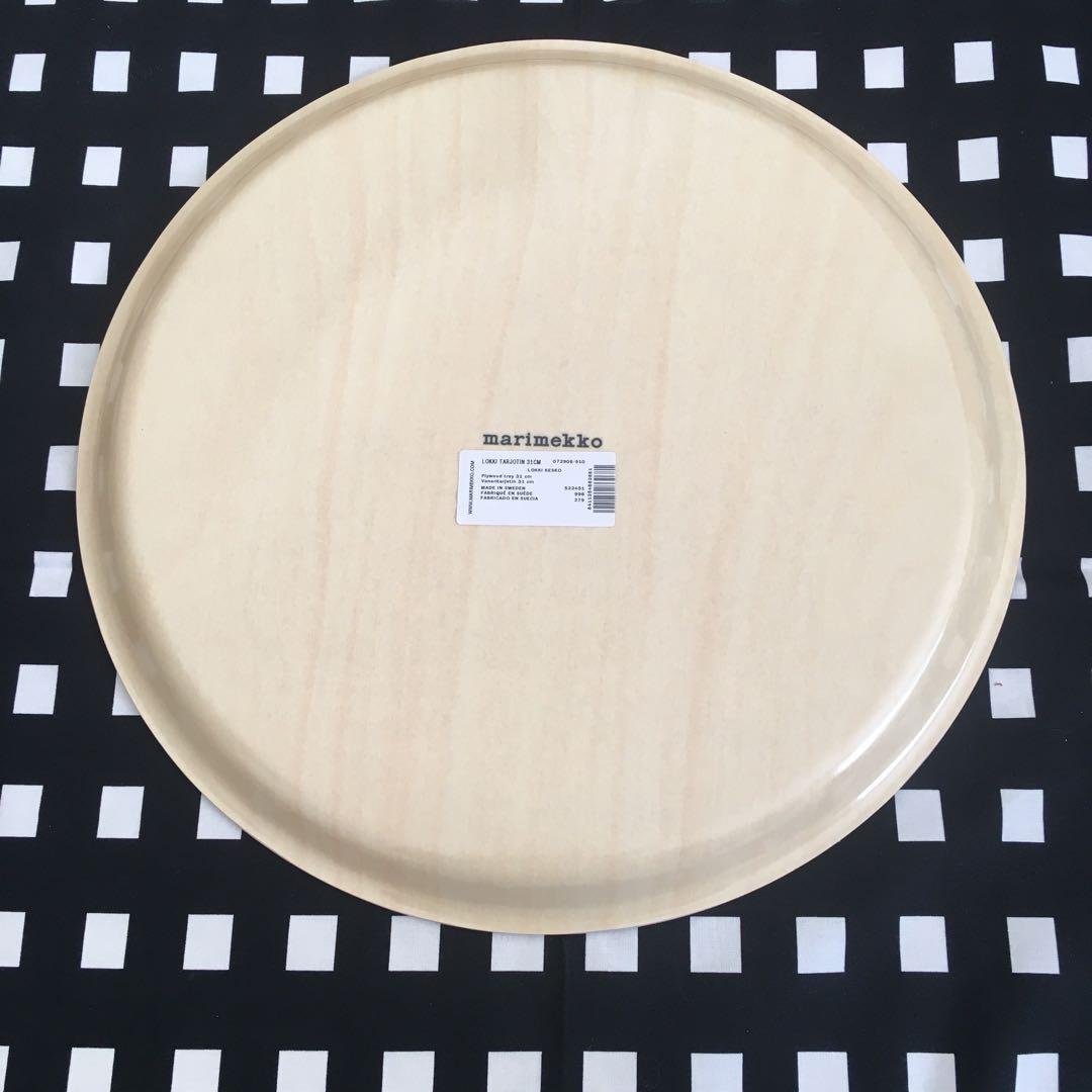 新品 マリメッコ ロッキ トレイ Lokki 木製トレイ　トレー