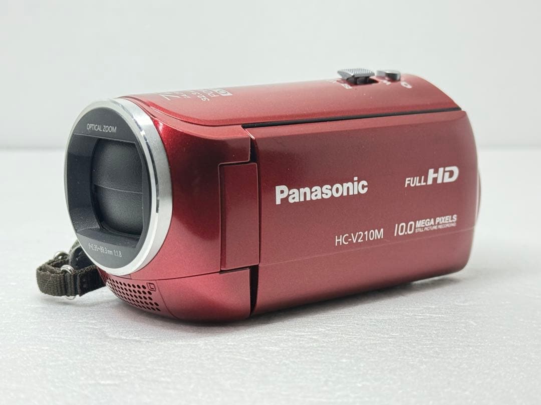 Panasonic HC-V210M レッド 動作確認済 フルHD ビデオカメラ