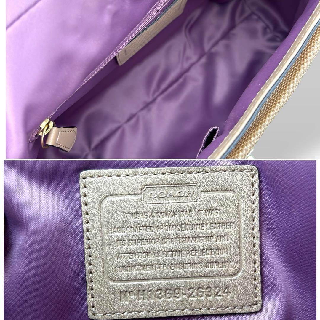 【極美品】COACH　コーチ　2way ハンドバッグ　ショルダー　ターンロック