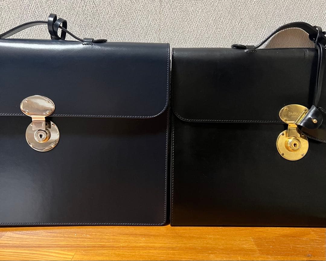 SIMPSON LONDON ブリーフバック ネイビー