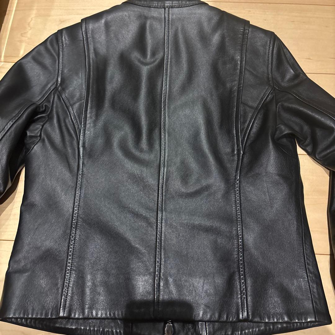 EMMETI FAI ナッパ シングル ライダースブルゾン 38 レディース