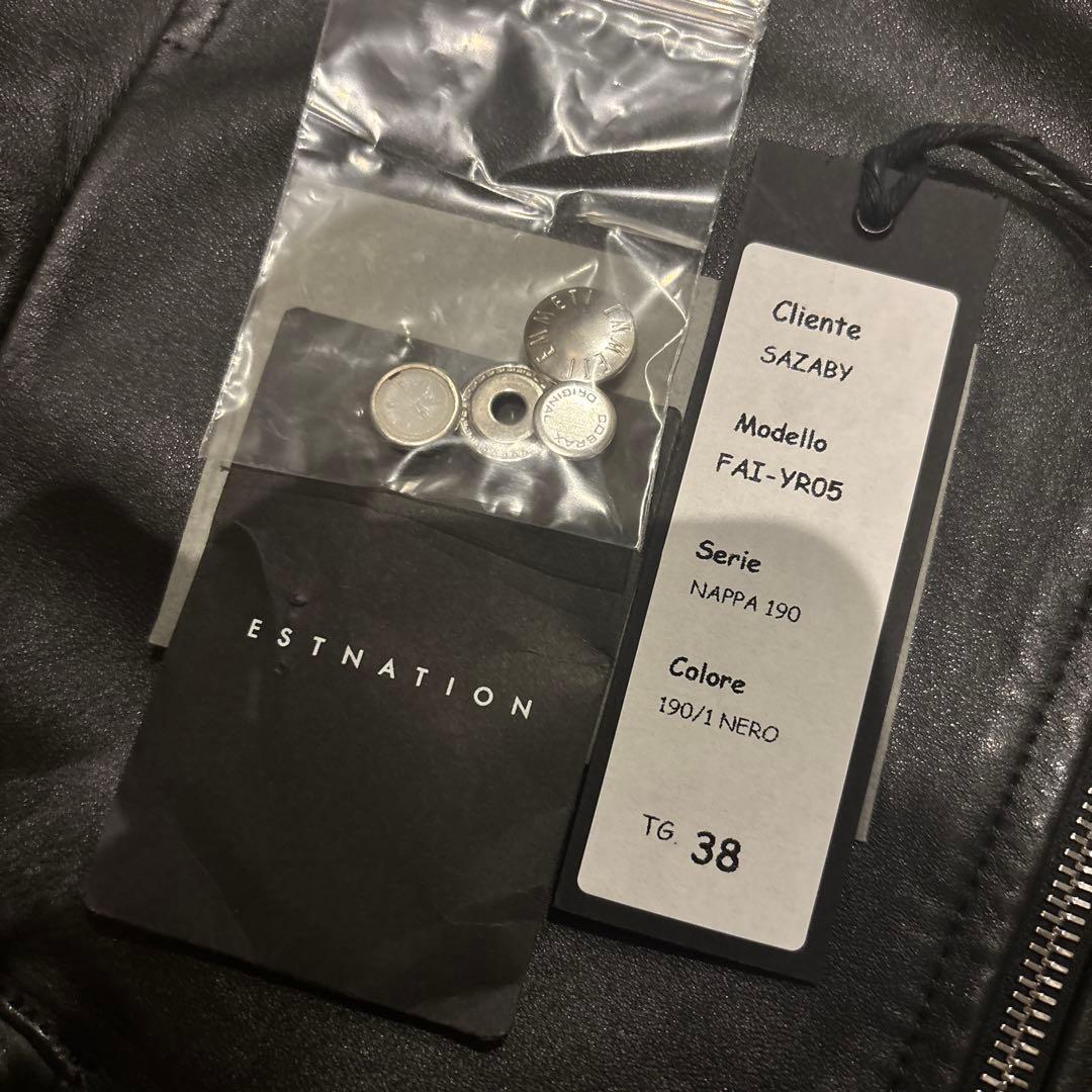 EMMETI FAI ナッパ シングル ライダースブルゾン 38 レディース