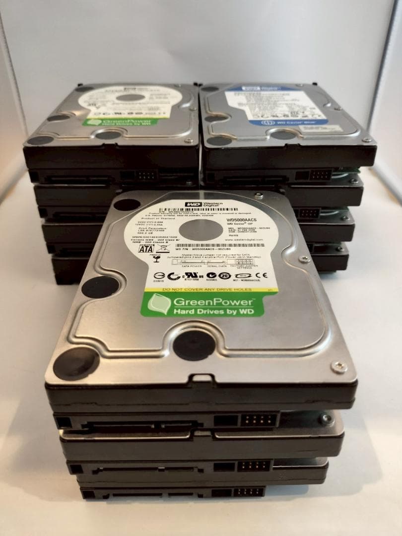 【ジャンク】WD 500GB HDD セット【匿名配送】