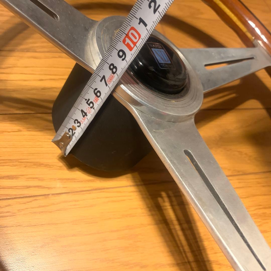 美品ナルディNardi ウッドハンドル34cm ボス付きDATSUN日産サニー