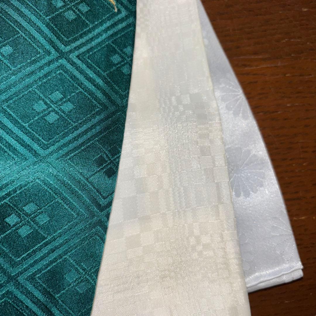 No.10 正絹　総刺繍 男の子お祝い着　長襦袢 七五三　のしめ