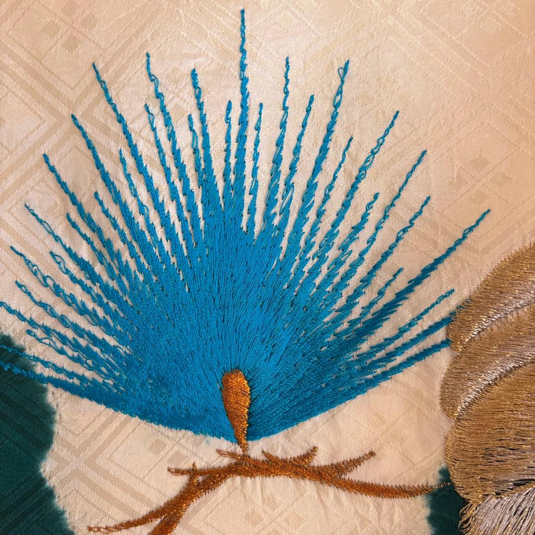 No.10 正絹　総刺繍 男の子お祝い着　長襦袢 七五三　のしめ