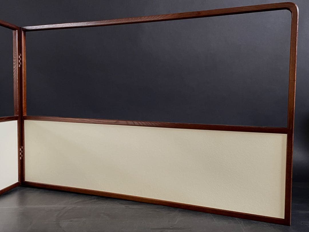 割引❗️「祖」 紺地 鳥の子 両面使い 桑縁 上透かし 風炉先屏風（121⑤）