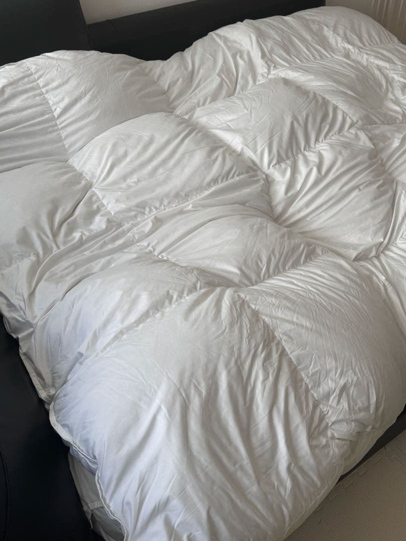 美品　無印良品　羽毛掛ふとん・二層式　クイーン　210x210cm 掛け布団