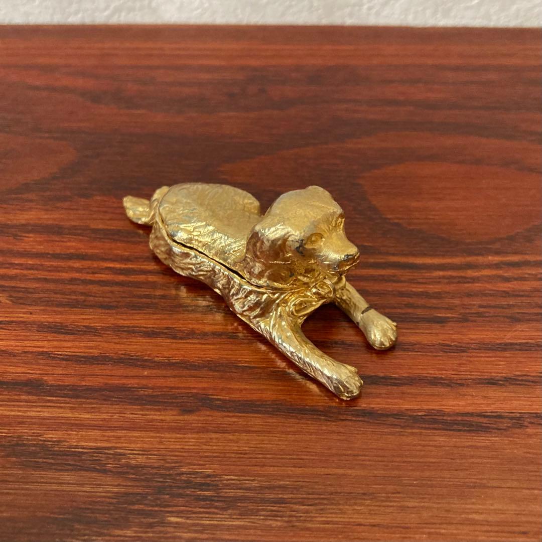 金の犬　ジュエリーケース　小物入れ　ドイツ　ヴィンテージ